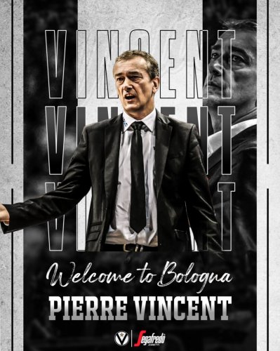 Virtus Segafredo Bologna comunica di aver raggiunto un accordo con l&#8217;Head Coach Pierre Vincent.