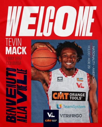 Tevin Mack completa il roster della CMT Orange Tools Pesaro!