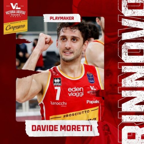 Accordo biennale tra Davide Moretti e Carpegna Prosciutto Basket Pesaro!