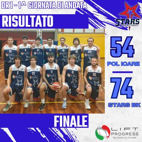 Polisportiva Icare - Stars Basket Bologna 54 &#8211; 74