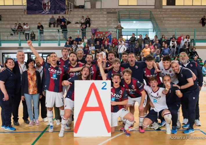 Il BFC 1909 Futsal vince e festeggia la A2 con i tifosi.