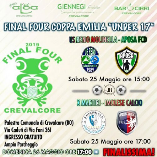 Domani le final four di calcio a 5 under 17 a Crevalcore