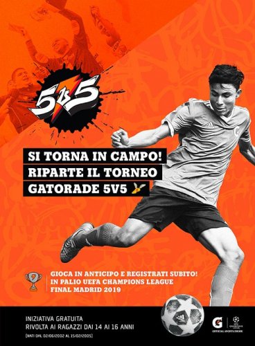 Ritorna il torneo Gatorade 5 vs 5