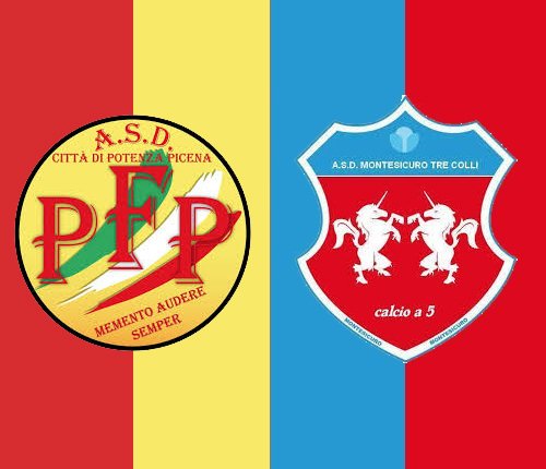 Mnontesicuro Tre Colli &#8211; Futsal Potenza Picena 2-2 (1-1 pt)
