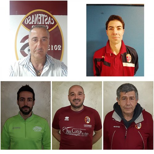 Lo staff tecnico del Castenaso Calcio a 5