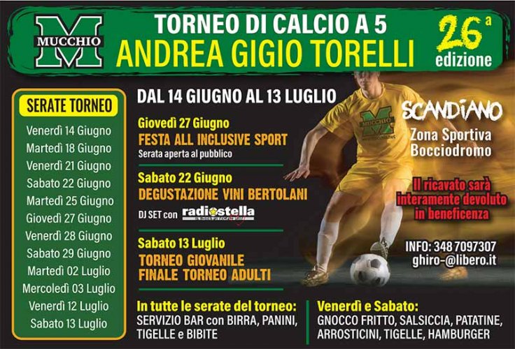 26 Torneo di Calcio a 5 "Andrea Gigio Torelli"