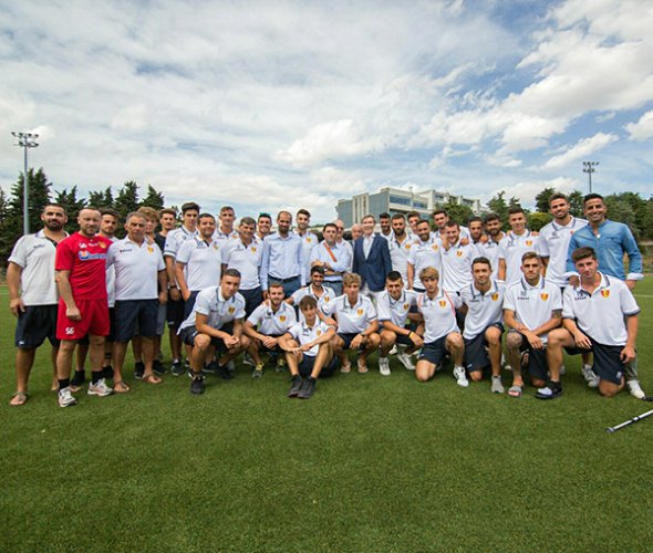 Ariedo Braida in visita al Tubaldi di Recanati