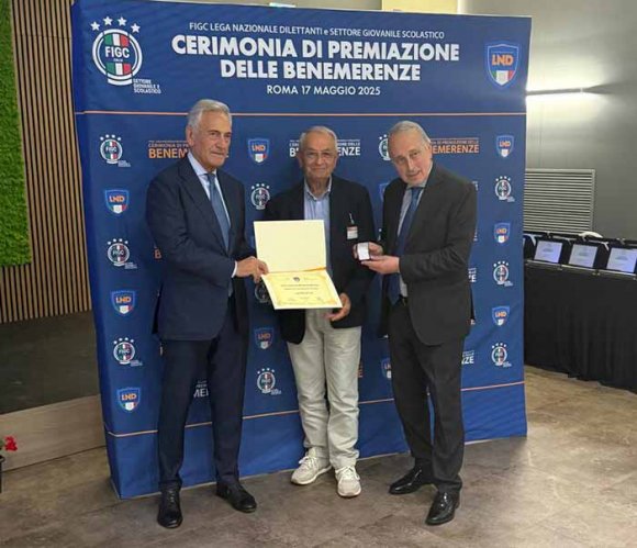 ASD Pian di rose - Benemerenza per Alfio Tinti - 40 anni di dirigenza