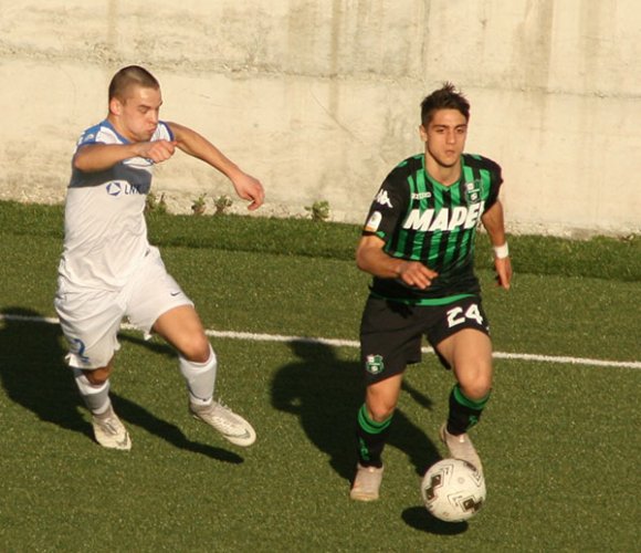 Alessandro Carrozza (Vigor Carpaneto 1922) in campo alla “Viareggio Cup” con il Sassuolo