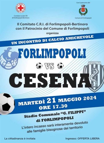 Domani 21 Maggio, l'amichevole Forlimpopoli vs Cesena