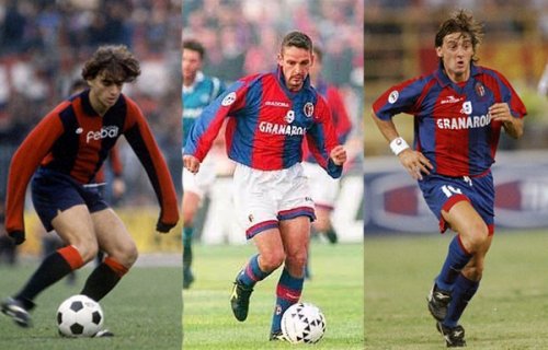 Mancini, Baggio e Signori, vecchie glorie del Bologna