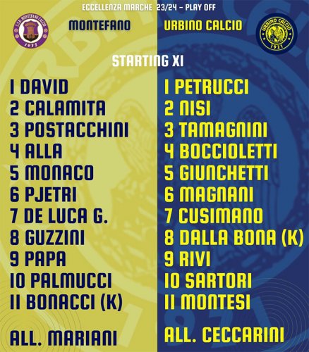 Play-off - Montefano vs Urbino 1-4