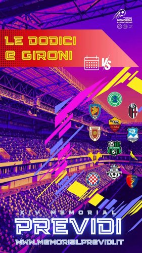 Le dodici squadre partecipanti alla XIV edizione del Memorial Previdi.