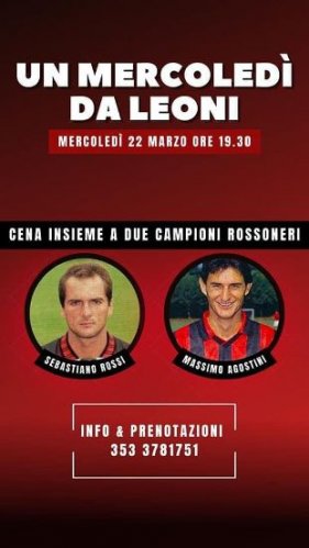 Sebastiano Rossi e Massimo Agostini al Milan Club Faenza