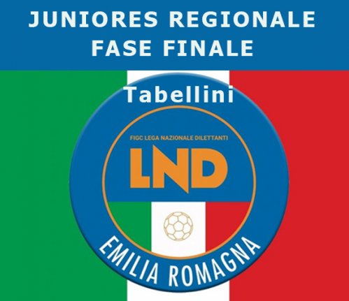 Juniores Regionale - I tabellini delle Semifinali