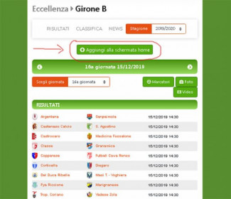 Il tuo campionato sul tuo telefono in un click, senza dover installare nessuna app