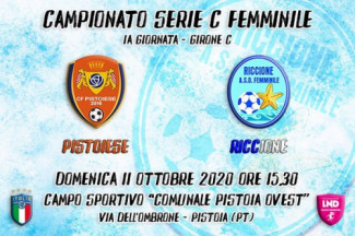 Femminile Riccione, al via la prima giornata di campionato in trasferta a Pistoia