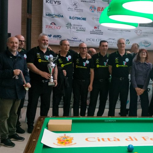 BILIARDO, scudetto tricolore Goriziana per il Dream Team Forli