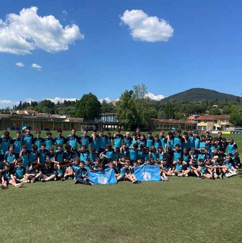 I giovani del San Lorenzo a Coverciano sui campi della Nazionale