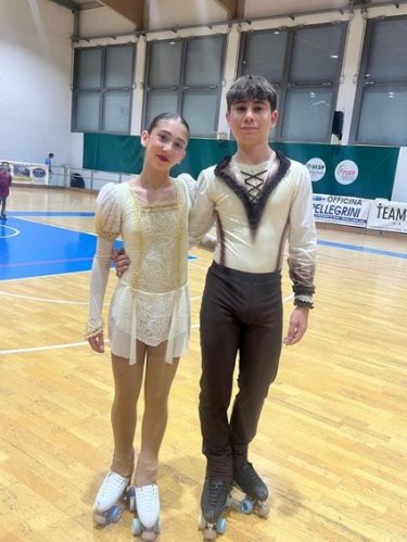 Il Pattinaggio Artistico Riccione porta Aurora Pagnotta in coppia con Ludovico Costanzo alla World Cup di Garmish (Germania)