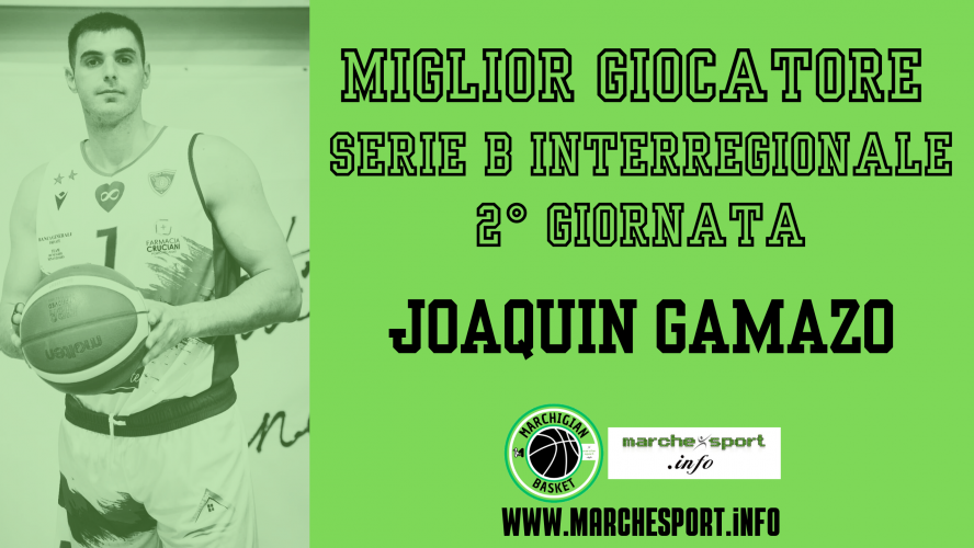 Serie B interreg., Joaquin Gamazo eletto miglior giocatore della 2 giornata