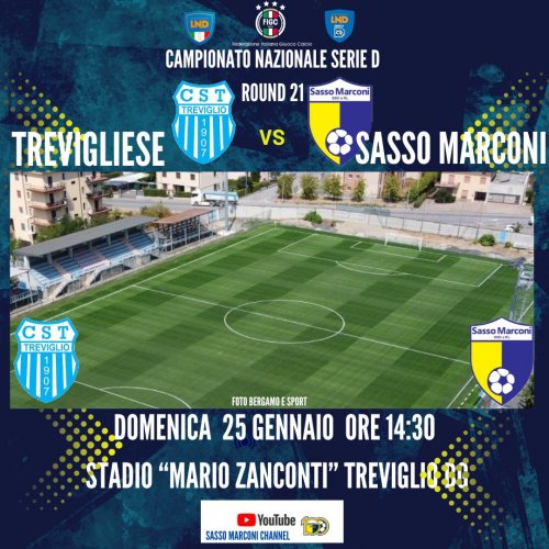 Trevigliese- Sasso Marconi, match caldissimo allo Zanconti