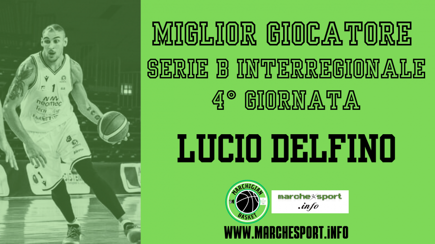 Serie B interregionale, Lucio Delfino  il miglior giocatore della 4 giornata