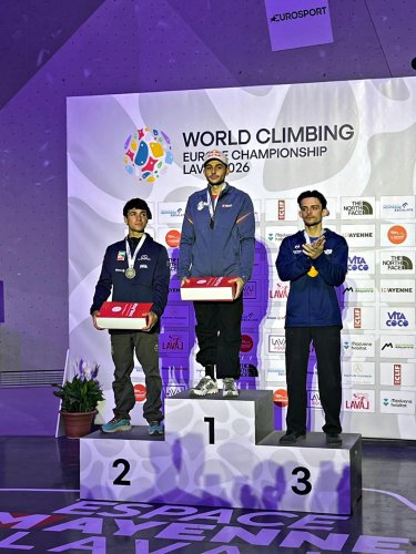 Gi� Placci vice campione europeo i Arrampicata Lead