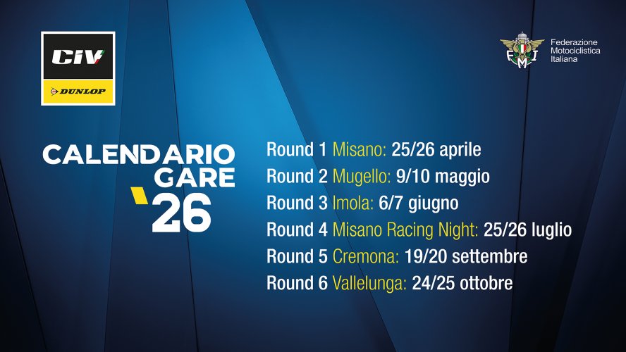 Dunlop CIV 2026: ecco il calendario. La novit� � Cremona
