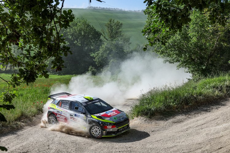 Angelo Pucci Grossi al via del Rally del Brunello,  al volante della Skoda Fabia RS