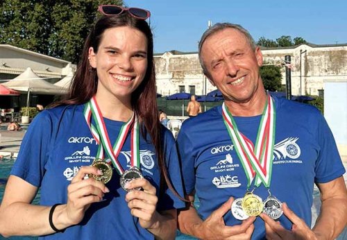 Sofia Salaroli e Stefano Schiumarini sono d&#8217;oro ai Campionati italiani Master di nuoto