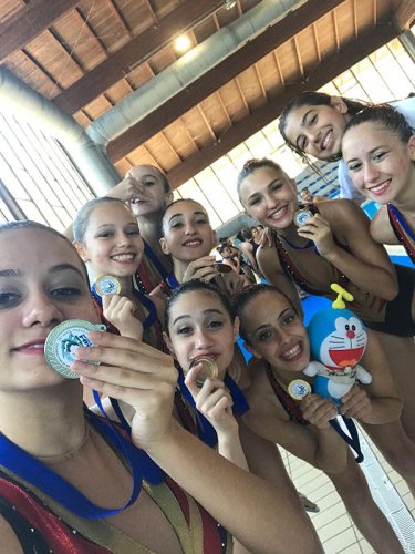 Nuoto sincronizzato, poker d'ori per la Vela Ancona a Civitavecchia