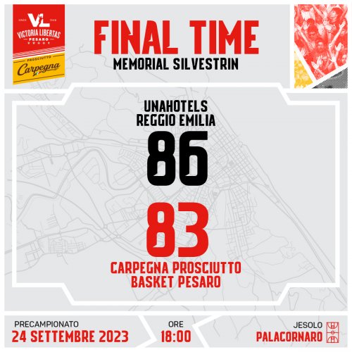 Torneo di Jesolo: Unahotels Reggio Emilia  Carpegna Prosciutto Pesaro 86-83