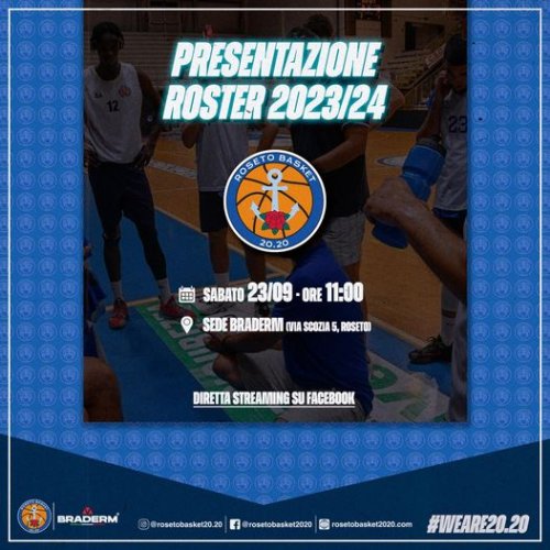 Roseto Basket 20.20: presentazione del roster e amichevole contro il Pescara Basket