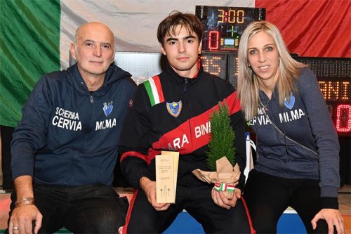 L'atleta cervese Matteo Galassi vince la 1^ Prova Nazionale Giovani di spada maschile a Casale Monferrato
