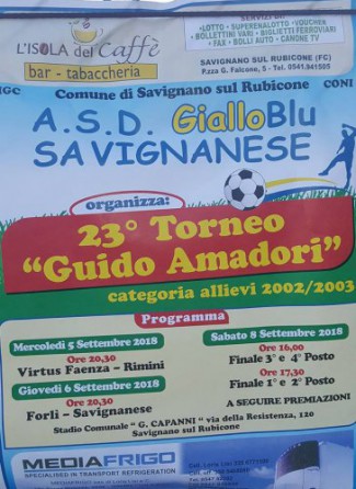 Savignano ospita il 23° torneo G.Amadori per allievi