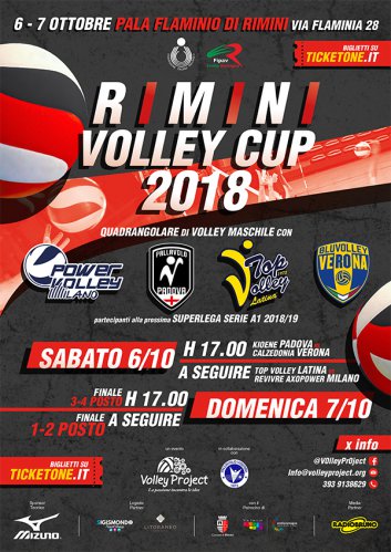 Rimini volley cup, il primo match sarà Padova - Verona