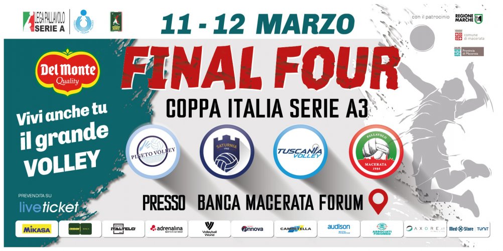 Lega Volley e Pallavolo Macerata presentano la Final Four della Del Monte Coppa Italia di Serie A3