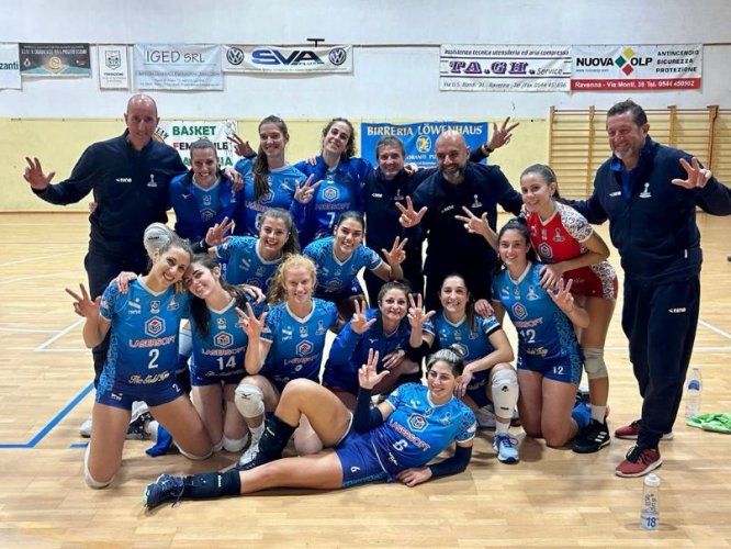 La Lasersoft Riccione passa a Ravenna 3-0 e resta in vetta al girone F