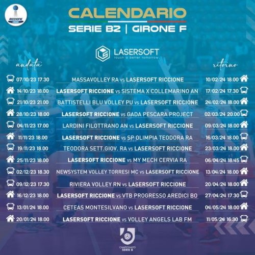 Serie B2 - Lasersoft Riccione Volley  al via:  iniziata la nuova stagione!