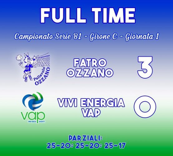 Fatro Ozzano - VAP Piacenza 3-0