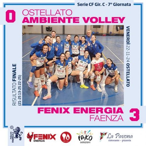 Ostellato Ambiente Volley 0   Fenix Energia Faenza 3
