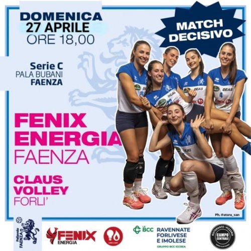 Fenix Energia Faenza   - Claus Volley Forl si gioca domenica