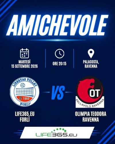 Prima amichevole stagionale per la Life365.eu Forl� Volley