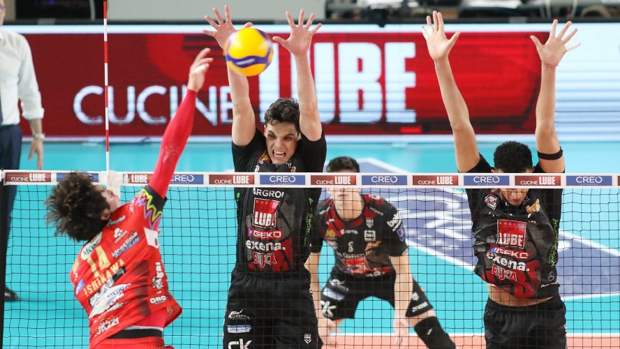 Cucine Lube Civitanova &#8211; Sir Susa Vim Perugia 3-1 (23-25, 29-27, 25-22, 25-16)