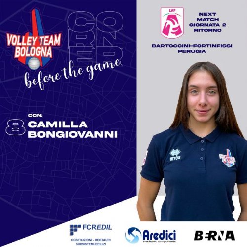 Bartoccini &#8211; Fortinfissi Perugia - VTB FCRedil Bologna il prepartita con Camilla Bongiovanni.
