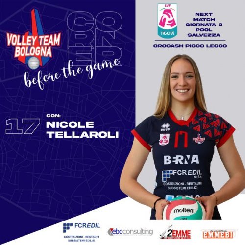 Orocash Picco Lecco  vs  VTB FCRedil Bologna  presentata da Nicole Tellaroli.