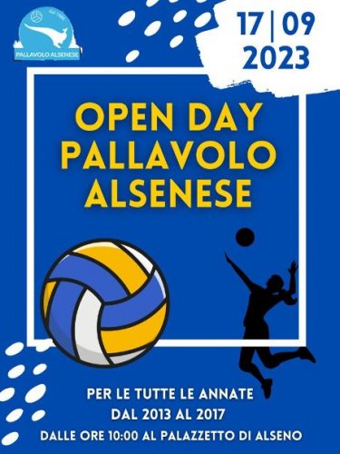 Volley, il 17 settembre l'Open Day della Pallavolo Alsenese