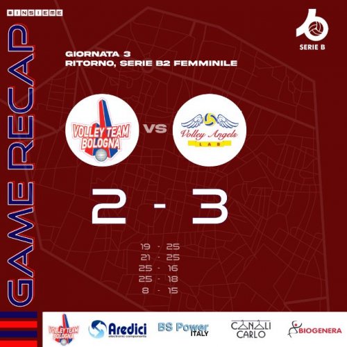 VTB Progresso Aredici Bologna  -  CarloForti Axore.it FM   2-3 (19-25, 21-25, 25-16, 25-18, 8-15)