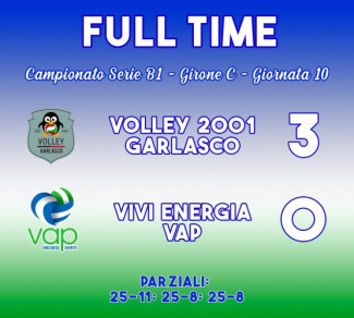 Serie B1  Volley 2001 Garlasco - VIVI ENERGIA VAP 3-0 (25-11 / 25-8 /  25-8)